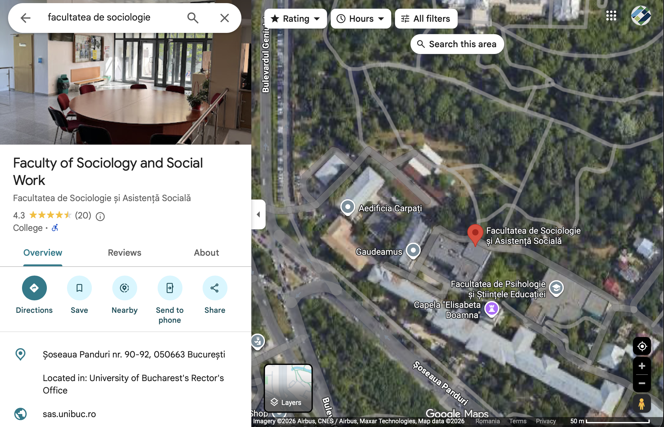 Faculty of Sociology and Social Work, University of Bucharest